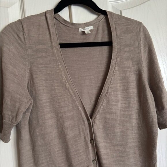 Caslon cotton short sleeve cardigan size large - Picture 4 of 7